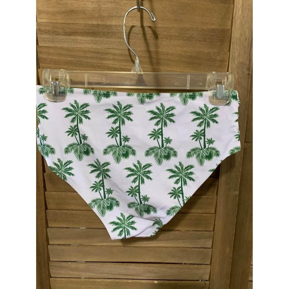 NWOT Tropical Bikini Bottom Vacation Summer Beach Girls Size 11-12 youth White - Picture 2 of 3